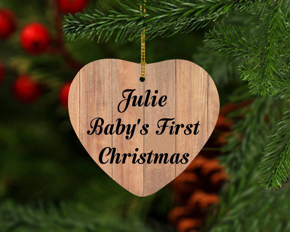 Julie Baby's First Christmas - Heart Ornament C