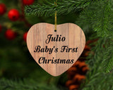 Julio Baby's First Christmas - Heart Ornament C