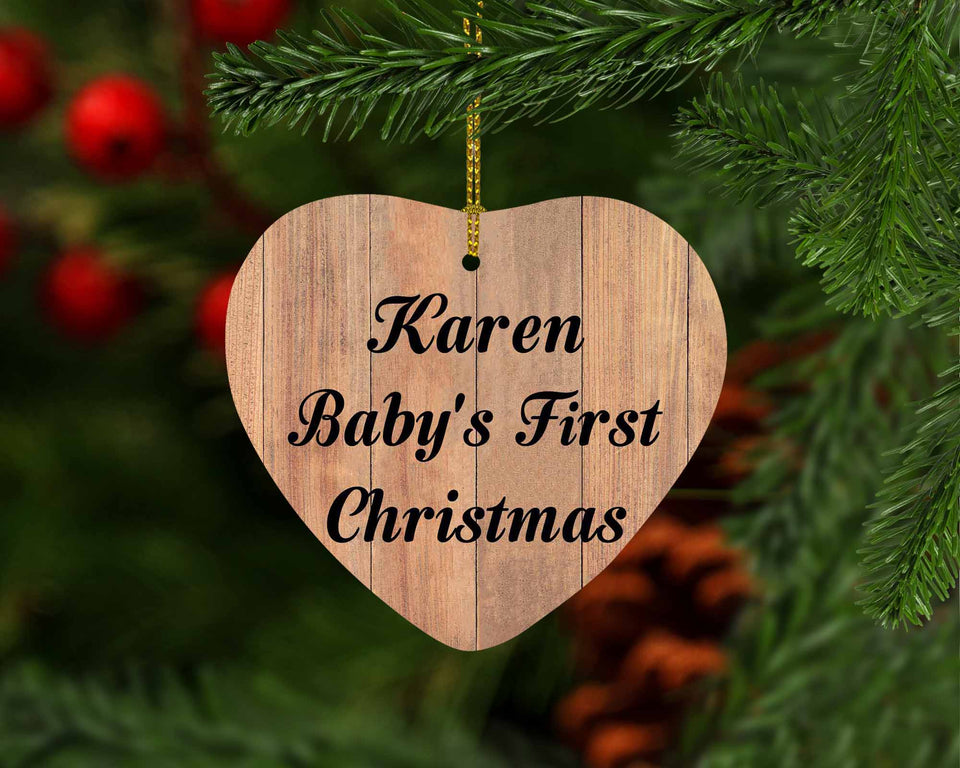 Karen Baby's First Christmas - Heart Ornament C