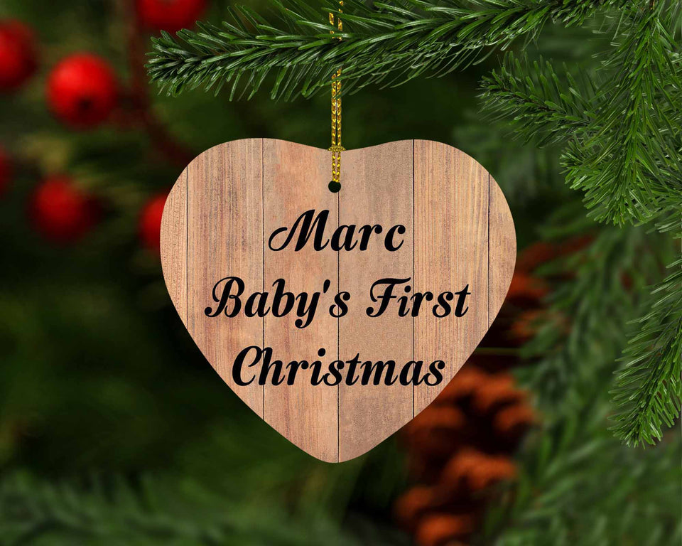Marc Baby's First Christmas - Heart Ornament C
