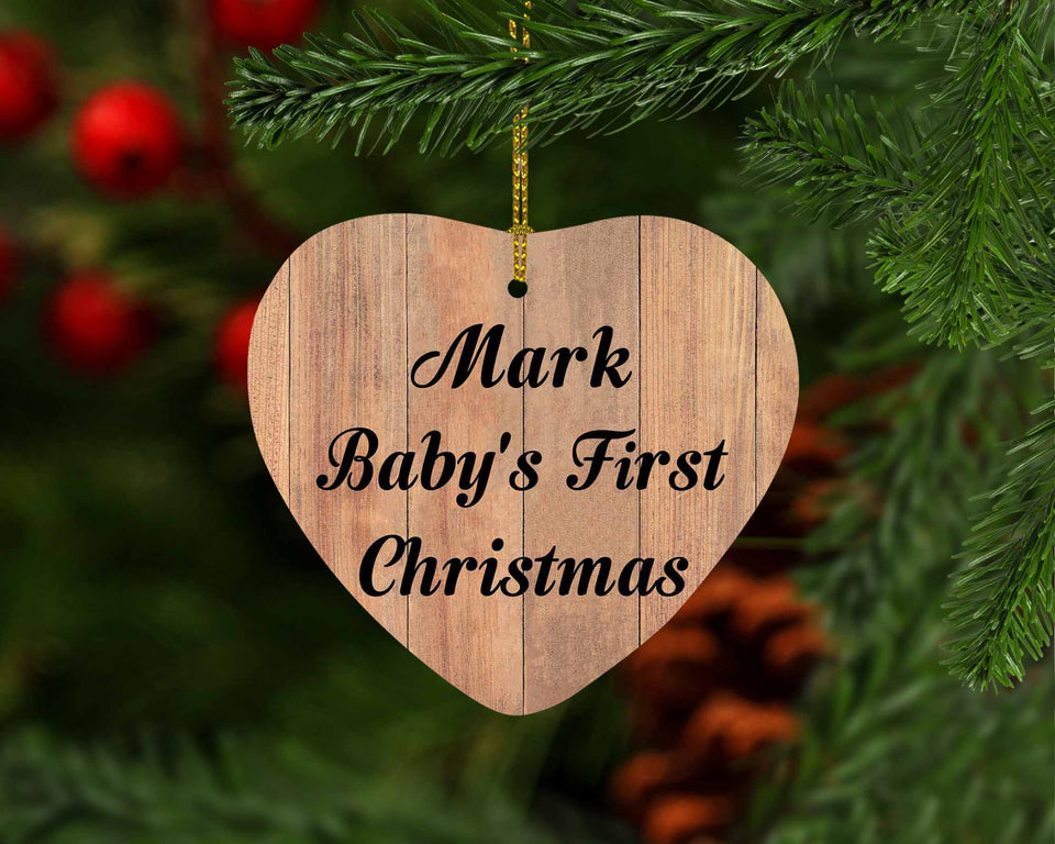 Mark Baby's First Christmas - Heart Ornament C