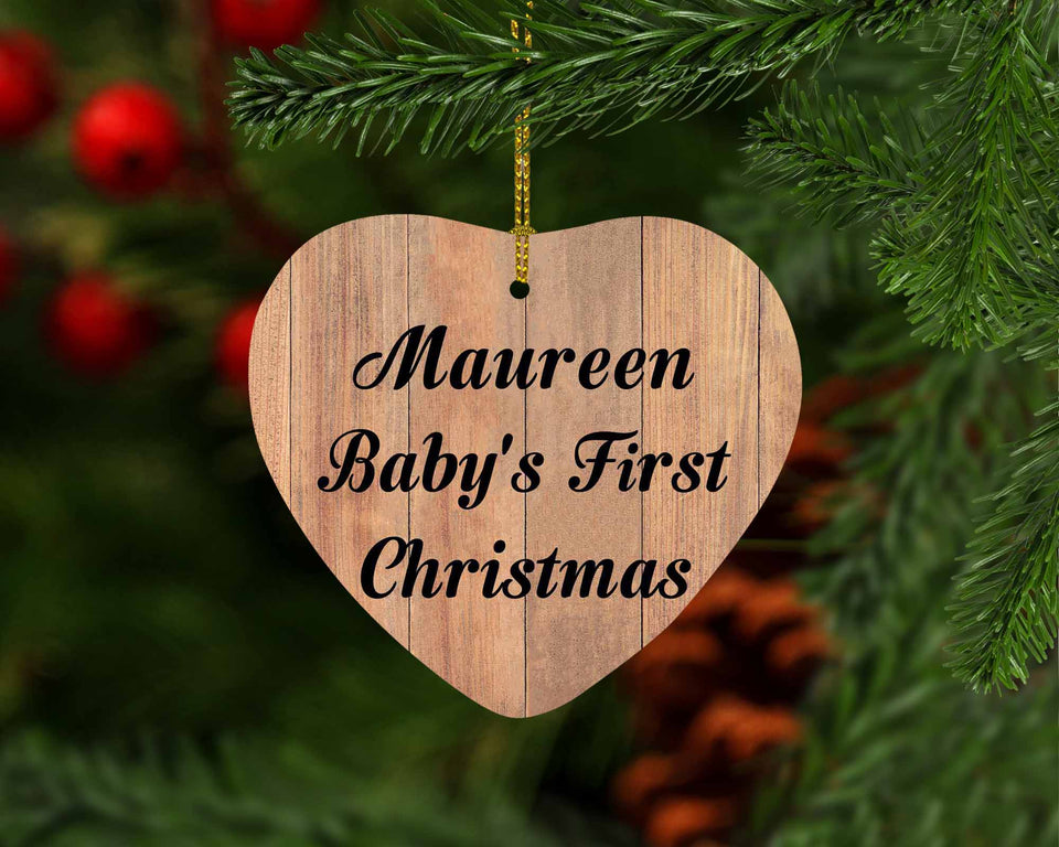 Maureen Baby's First Christmas - Heart Ornament C