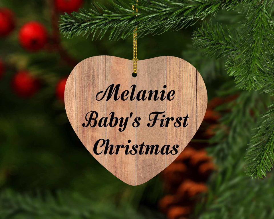 Melanie Baby's First Christmas - Heart Ornament C