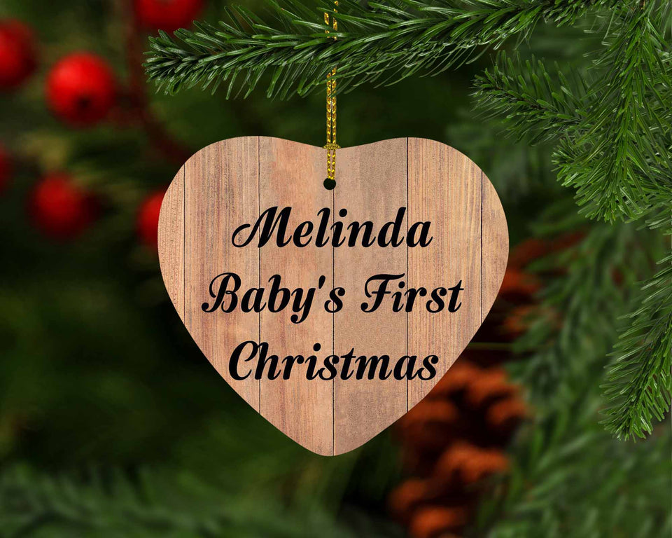 Melinda Baby's First Christmas - Heart Ornament C