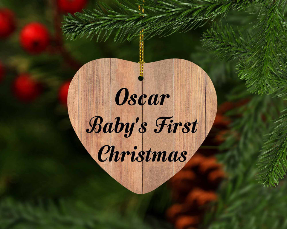 Oscar Baby's First Christmas - Heart Ornament C