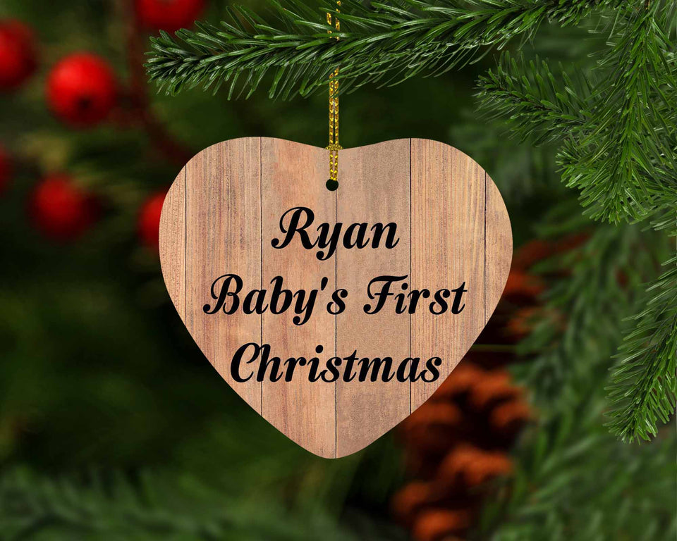 Ryan Baby's First Christmas - Heart Ornament C