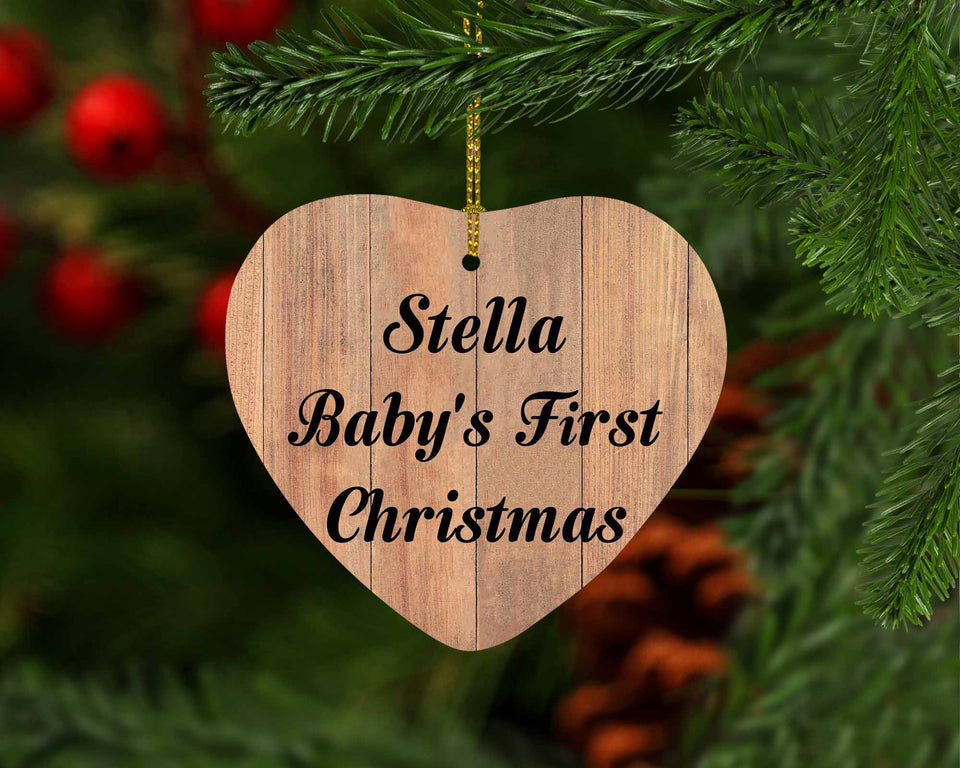 Stella Baby's First Christmas - Heart Ornament C