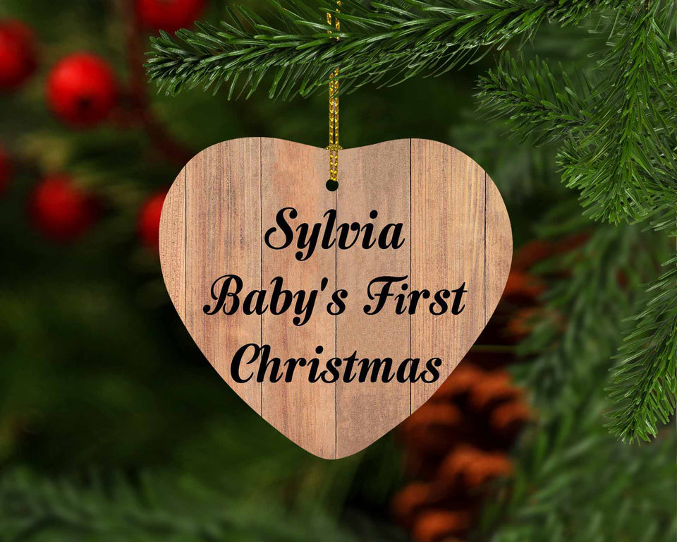 Sylvia Baby's First Christmas - Heart Ornament C