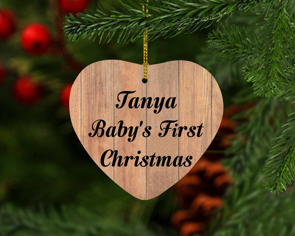 Tanya Baby's First Christmas - Heart Ornament C