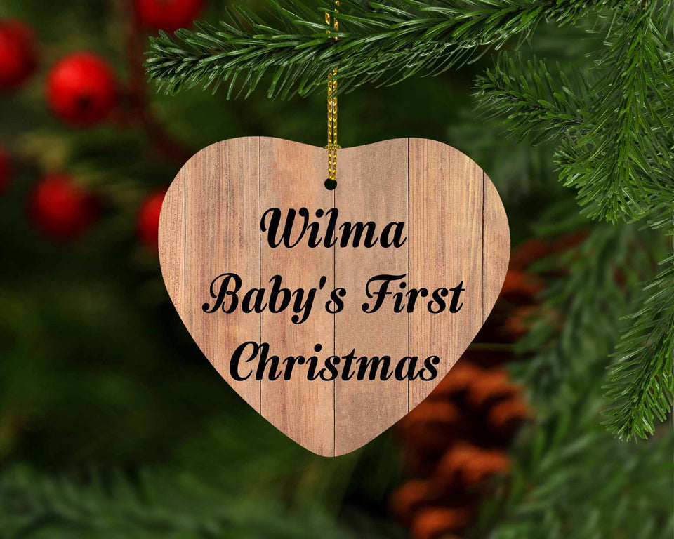 Wilma Baby's First Christmas - Heart Ornament C