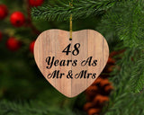 48 Years As Mr & Mrs - Heart Ornament C