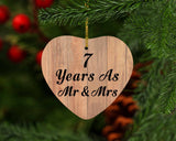 7 Years As Mr & Mrs - Heart Ornament C