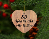 85 Years As Mr & Mrs - Heart Ornament C
