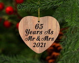 65 Years As Mr & Mrs 2021 - Heart Ornament C