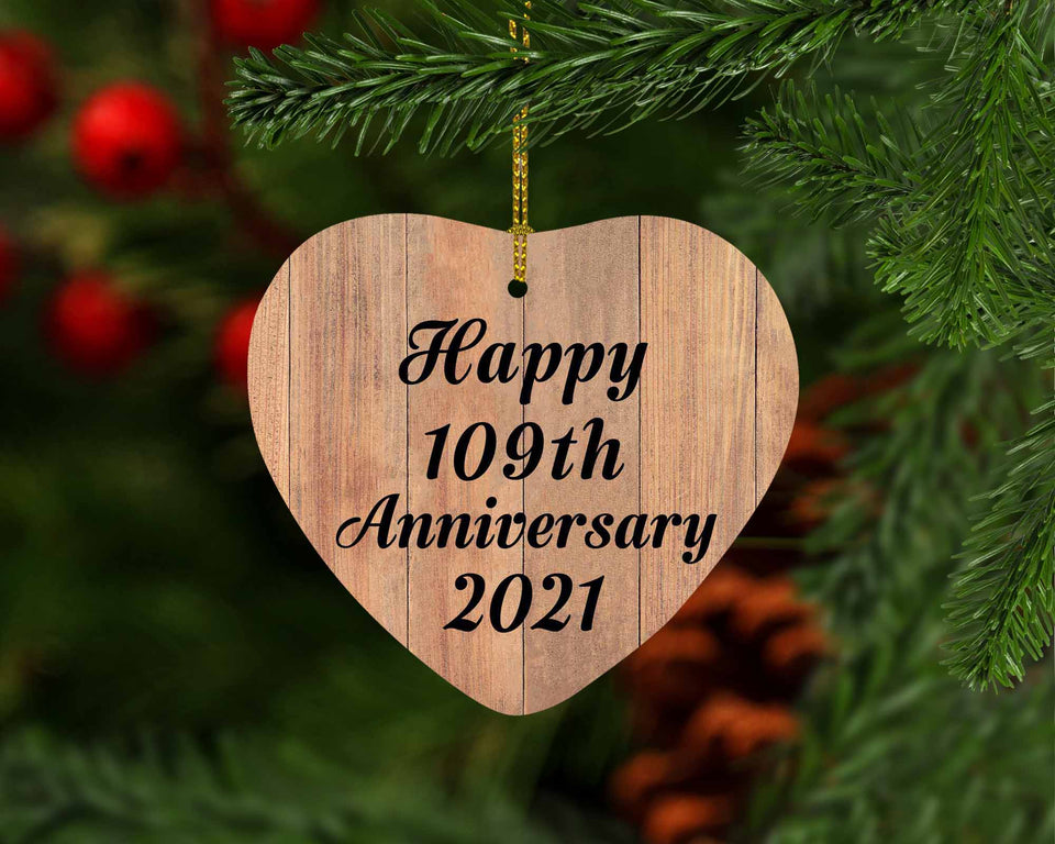 Happy 109th Anniversary 2021 - Heart Ornament C