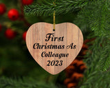 First Christmas As Colleague 2023 - Heart Ornament C