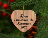 First Christmas As Roommate 2023 - Heart Ornament C