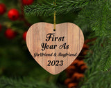 First Year As Girlfriend & Boyfriend 2023 - Heart Ornament C