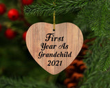 First Year As Grandchild 2021 - Heart Ornament C