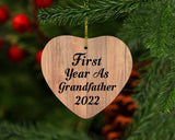 First Year As Grandfather 2022 - Heart Ornament C