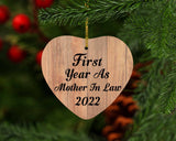 First Year As Mother In Law 2022 - Heart Ornament C