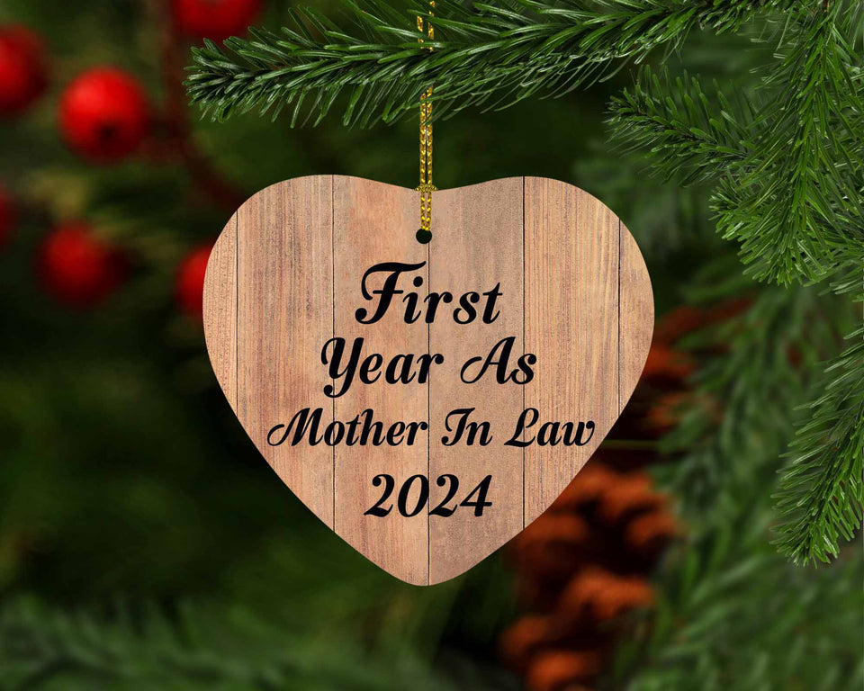 First Year As Mother In Law 2024 - Heart Ornament C