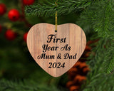 First Year As Mum & Dad 2024 - Heart Ornament C