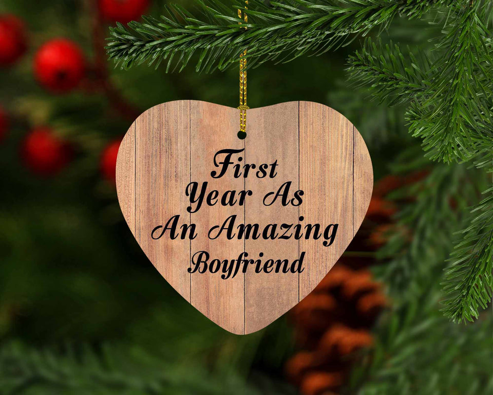 First Year As An Amazing Boyfriend - Heart Ornament C