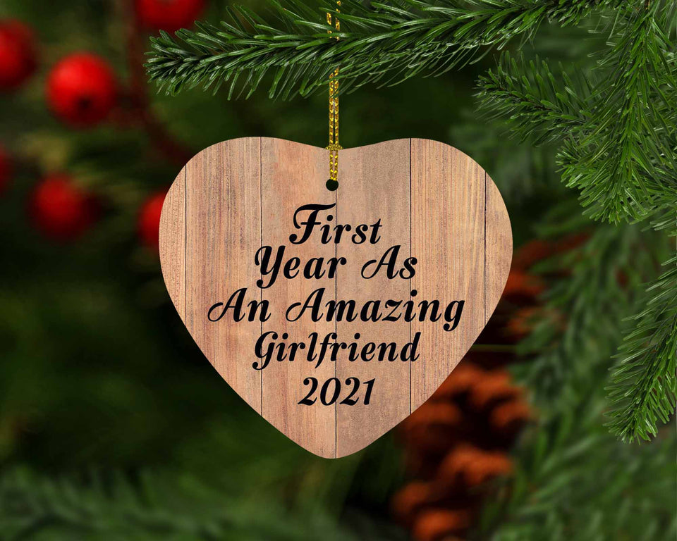 First Year As An Amazing Girlfriend 2021 - Heart Ornament C