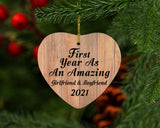 First Year As An Amazing Girlfriend & Boyfriend 2021 - Heart Ornament C