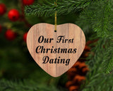 Our First Christmas Dating - Heart Ornament C