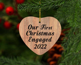 Our First Christmas Engaged 2022 - Heart Ornament C