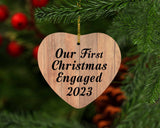 Our First Christmas Engaged 2023 - Heart Ornament C