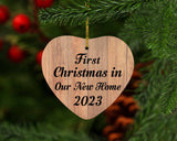 First Christmas In Our New Home 2023 - Heart Ornament C