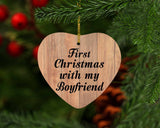 First Christmas With My Boyfriend - Heart Ornament C