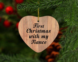 First Christmas With My Fiance - Heart Ornament C