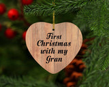First Christmas With My Gran - Heart Ornament C