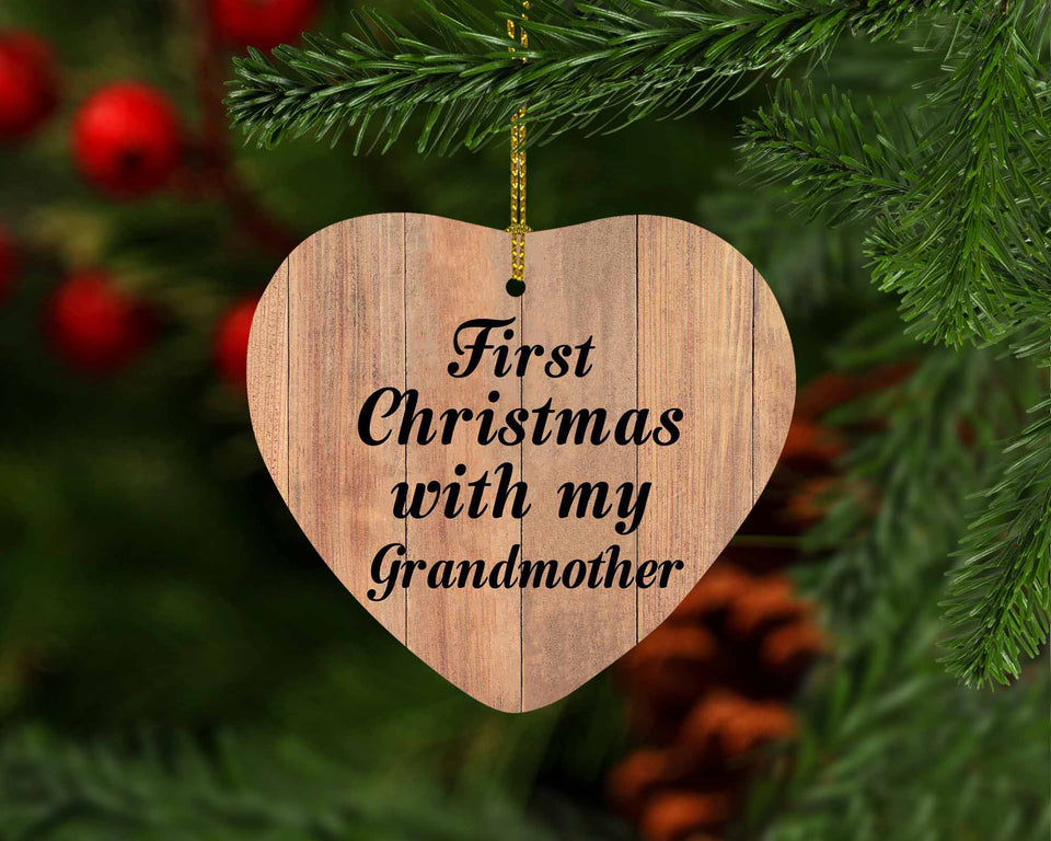 First Christmas With My Grandmother - Heart Ornament C