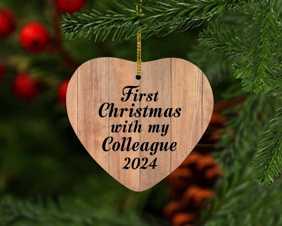 First Christmas With My Colleague 2024 - Heart Ornament C