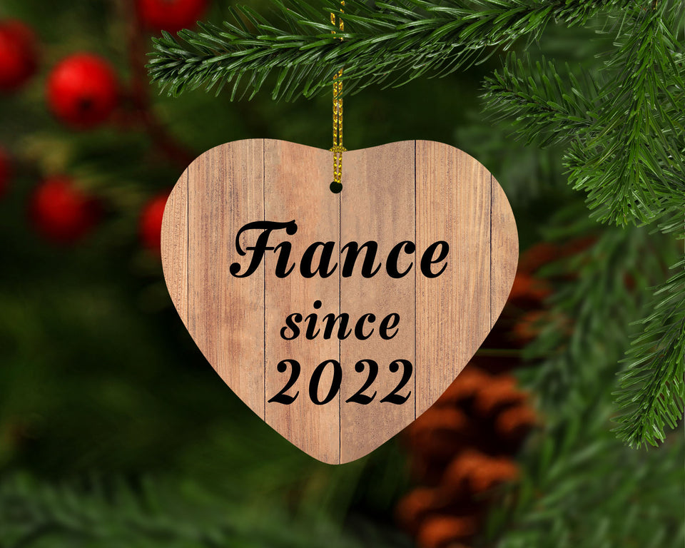 Fiance Since 2022 - Heart Ornament C
