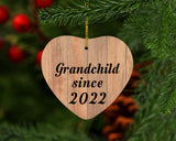 Grandchild Since 2022 - Heart Ornament C