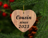 Cousin Since 2023 - Heart Ornament C