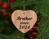 Brother Since 2024 - Heart Ornament C