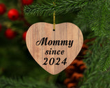 Mommy Since 2024 - Heart Ornament C