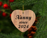 Nanny Since 2024 - Heart Ornament C