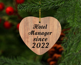 Hotel Manager Since 2022 - Heart Ornament C