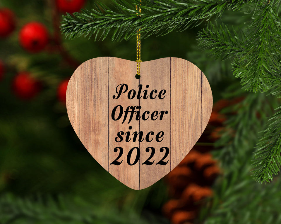 Police Officer Since 2022 - Heart Ornament C