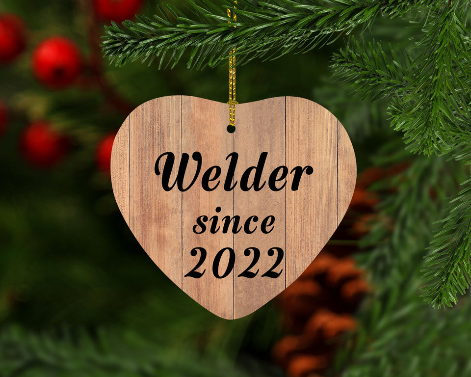 Welder Since 2022 - Heart Ornament C