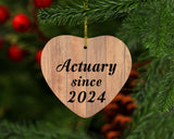 Actuary Since 2024 - Heart Ornament C