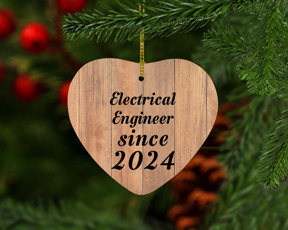 Electrical Engineer Since 2024 - Heart Ornament C